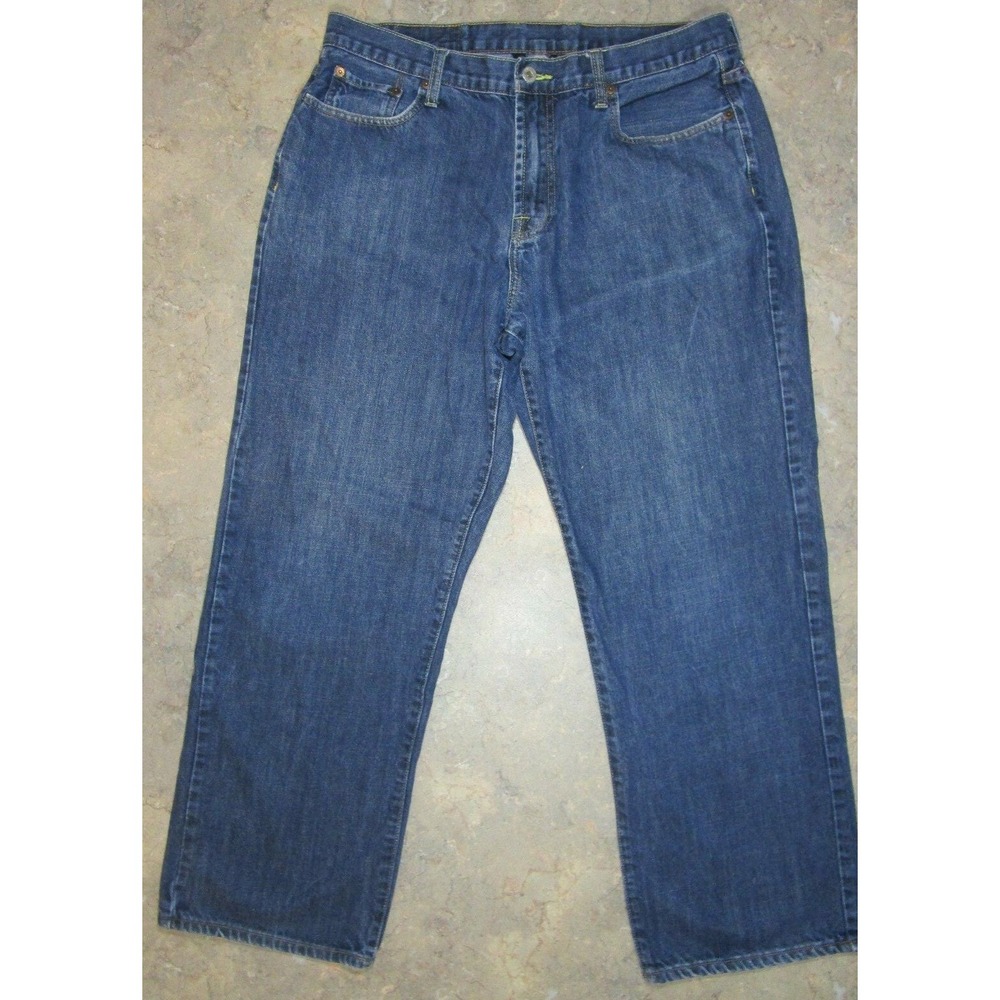 LUCKY BRAND  36 X30 Piper Straight Leg Denim Jeans Mens blue Relax medium wash